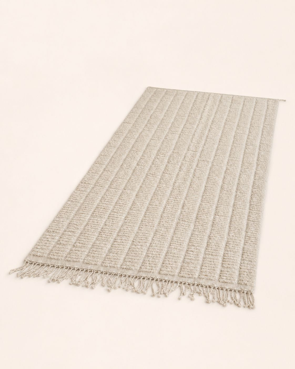 detailing the authentic hand-woven foundation and fiber structure.